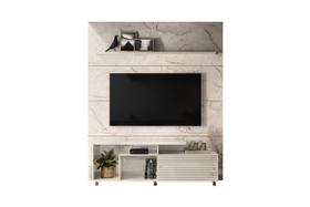 Rack com Painel TV 70 piso ao Teto Master Off white Calacata