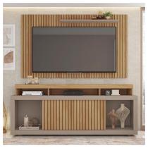 Rack Com Painel Tv Até 65 Polegadas Marrom Life Caemmun