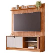 Rack com Painel Volpi para Tv Até 55 Polegadas 2 Portas Permobili Cor Cinamomo Off White Rack com Painel Volpi para Tv Até 55 Polegadas 2 Portas Permobili Cor Cinamomo Off White