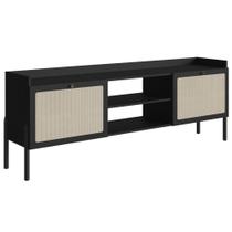Rack com Pés de Madeira Oslo - Nero