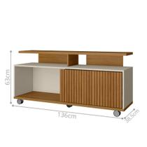 Rack Com Prateleira Madri Cinamomo Off White Ripado Rack Com Prateleira Madri Cinamomo Off White Ripado