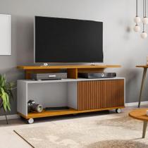 Rack Com Prateleira Madri Nature Off White Ripado