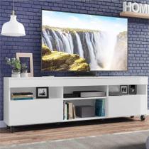 Rack com Rodízios para TV até 65" Multimóveis Paris FG3325 com 2 Portas Branco
