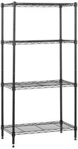 Rack de armazenamento Amazon Basics 4 Steel Wire 23,2x13,4x48 cm preto