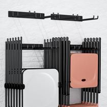 Rack de armazenamento de cadeiras dobráveis para montagem na parede MOOMSINE, pacote com 2 Rack de armazenamento de cadeiras dobráveis para montagem na parede MOOMSINE, pacote com 2