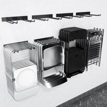 Rack de armazenamento de cadeiras dobráveis para montagem na parede MOOMSINE, pacote com 4 Rack de armazenamento de cadeiras dobráveis para montagem na parede MOOMSINE, pacote com 4
