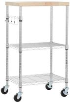 Rack de armazenamento de cozinha Amazon Basics Portable com capacidade de 80 kg Rack de armazenamento de cozinha Amazon Basics Portable com capacidade de 80 kg