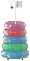 Rack de armazenamento Mondazie Pool Float, 56x162 cm, organizador de metal