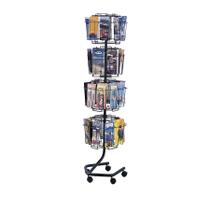 Rack de armazenamento Safco 4128CH Display de arame giratório de 32 bolsos Rack de armazenamento Safco 4128CH Display de arame giratório de 32 bolsos