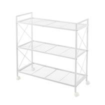 Rack de armazenamento SONGMICS de metal de 3 camadas com rodas 80x32x85,5 cm branco Rack de armazenamento SONGMICS de metal de 3 camadas com rodas 80x32x85,5 cm branco