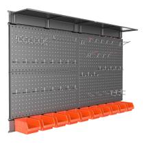 Rack de armazenamento TORACK Metal Pegboard 4x30x61cm com ganchos