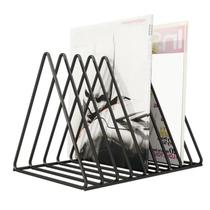 Rack de Armazenamento Wokex para Vinil, CD e Revista - Design em Metal Preto