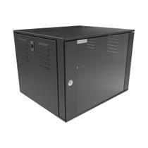 Rack de Parede Fibracem 19" com Porta de Vidro 08U P450 Preto BPA.00028