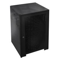 Rack de Piso com Porta de Acrílico 12Ux670mm Preto Texturizado - MNSTD3126