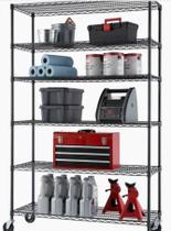 Rack de prateleira de arame TRINITY de 6 camadas.