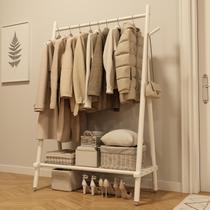 Rack de roupas de madeira Muwuele 3 em 1 branco 46x100x155 cm