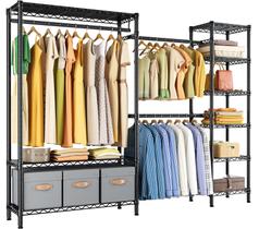 Rack de roupas Golpart, expansível, pesado, com capacidade de 900 libras