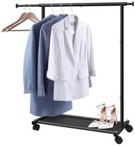 Rack de Roupas MISSLO com Prateleiras e Rodas - Preto Rack de Roupas MISSLO com Prateleiras e Rodas - Preto