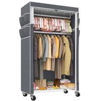 Rack de roupas Raybee Heavy Duty com capa 35,5 x 15,7 x 79 cm branca Rack de roupas Raybee Heavy Duty com capa 35,5 x 15,7 x 79 cm branca