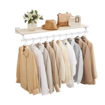 Rack de Roupas SONGMICS de Parede com Prateleira - 60kg de Capacidade