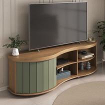 Rack De Sala Para Tv 75 Artely Magnum Carvalho Off White Menta