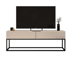 rack de sala para tv até 50 polegadas off white com acabamento brilhante estilo industrial top de linha