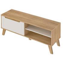 Rack De Sala Tv Lotus Carvalho Off White