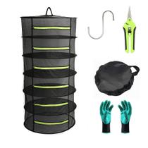 Rack de secagem de ervas Bysameyee, malha portátil de 6 camadas e 60 cm Rack de secagem de ervas Bysameyee, malha portátil de 6 camadas e 60 cm