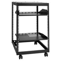 Rack de servidor VEVOR 15U Open Frame de 23-40" de profundidade com rodízios