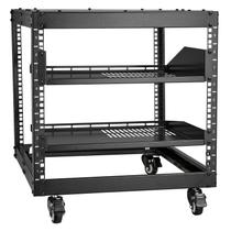 Rack de servidor VEVOR 9U Open Frame de 23-40" de profundidade com rodízios