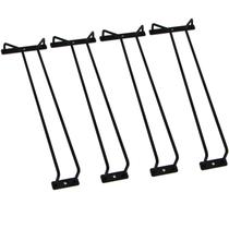 Rack de taças de vinho RedDreamer Black em aço inoxidável, conjunto de 4 Rack de taças de vinho RedDreamer Black em aço inoxidável, conjunto de 4