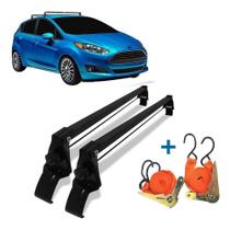 Rack de Teto + 2 Cintas New Fiesta Sedan e Hatch Ano 2013 até 2019