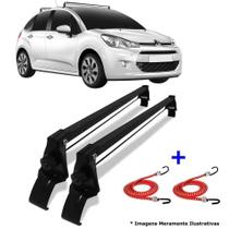 Rack De Teto Bagageiro + 2 Elasticos Citroen C3 Ano 13/21
