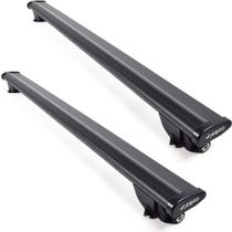 Rack De Teto Bagageiro Farad Aerodinamico ALU2 Black 120cm O Kit Jeep Cherokee 2001 a 2007