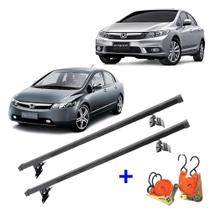 Rack De Teto Bagageiro Honda Civic 2006 A 2014 + 2 Cintas