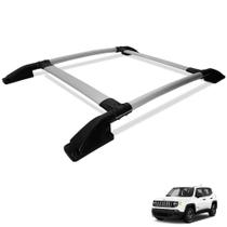 Rack de Teto Bagageiro Jeep Renegade 2016 a 2019 Tubolar Prata