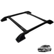Rack De Teto Bagageiro Peugeot 206 1998 a 2010 Tubolar Preto