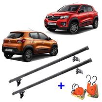 Rack De Teto Bagageiro Renalt Kwid 2017 Até 2022 + 2 Cintas Rack De Teto Bagageiro Renalt Kwid 2017 Até 2022 + 2 Cintas