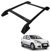 Rack De Teto Bagageiro Sandero 2007 a 2014 Tubolar Preto