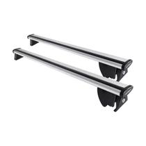 Rack De Teto Farad Travessa Alumínio Grey Bagageiro Fixação Hilo Antifurto Suporta 100kg