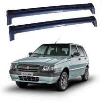 Rack De Teto Fiat Uno 4p 2005 Até 2013 - Eqmax New Wave Preto