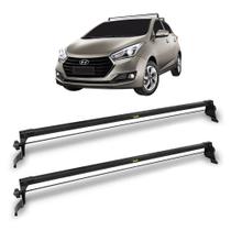 Rack de Teto Hyundai Hb20 Hatch / Sedan 2012 a 2019 em Aço Preto com Fixação Lateral Interna Vhip 914