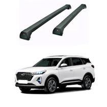 Rack de Teto Long Life Tiggo 7 Pro com longarina integrada Apartir de 2022 Preto em alumínio Rack de Teto Long Life Tiggo 7 Pro com longarina integrada Apartir de 2022 Preto em alumínio