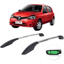 Rack de teto longarina anodizada renault clio 2000 a 2014