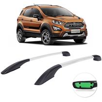 Rack de teto longarina prata ford ecosport 2013 em diante