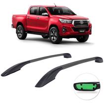 Rack de teto longarina preta toyota hilux 2016 em diante