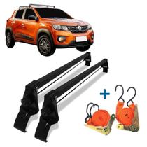 Rack de Teto Renault Kwid 17 até 2020 + 2 Cintas Catraca - Vhip