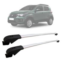 Rack De Teto Travessa Fiat Mobi Way Aluminio MN-248 Preto MN-249 Prata MN Travessas