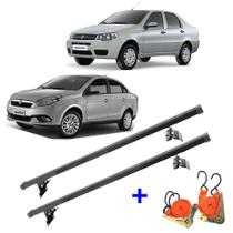 Rack De Teto Travessa Fiat Siena Ano 1996 A 2015 + 2 Cintas