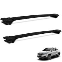 Rack de Teto Travessa Fiat Strada 2020 a 2026 Alumínio Preto Larga